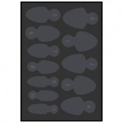 Silicone Pad French D19 R01 L07 11 - 12st. Dual Forms