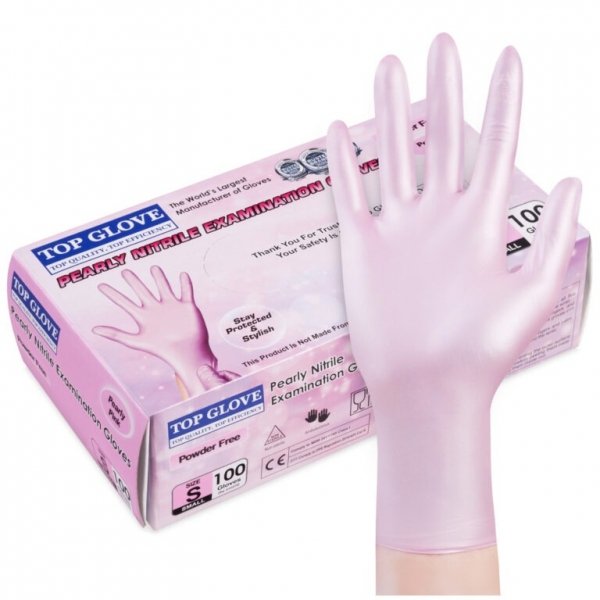 medaSEPT Pearl Gold handschuhe nitryl, PINK gr. S 100st