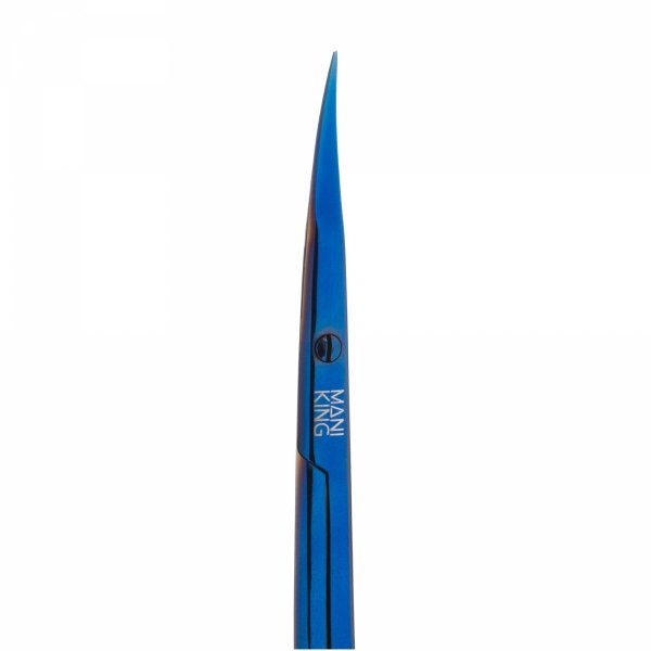 Nagelhautschere Gebogen Blau - MANI KING (1466-MK)