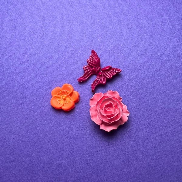 3D Silikonform – Rosen- und Blättermotiv Nr. 6