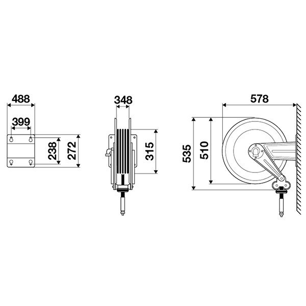 Bęben automatyczny INOX - 200 bar - 60 m