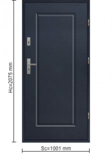 StalProdukt Drzwi Zewnętrzne Stalowe 55 mm grubości Wzór T21 Antracyt Struktura 