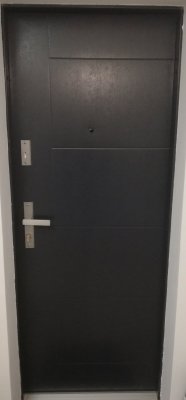 StalProdukt Drzwi Zewnętrzne Stalowe 55 mm grubości Wzór T41 Antracyt Struktura