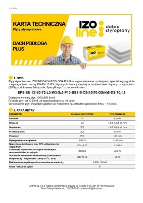 Lubau Styropian DACH PODŁOGA PLUS  EPS 70 038 Paczka