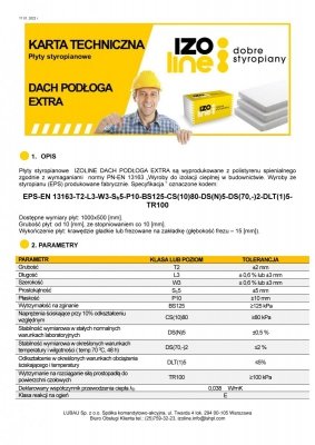 Lubau Styropian DACH PODŁOGA EXTRA  EPS 80 038 Paczka