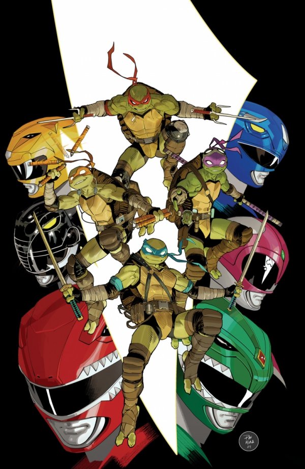 MIGHTY MORPHIN POWER RANGERS TEENAGE MUTANT NINJA TURTLES III #1 O UNLOCKABLE VAR FULL ART MORA [84428401272001151]