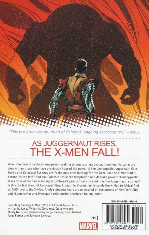 AMAZING X-MEN VOL 03 ONCE AND FUTURE JUGGERNAUT TP [9780785192480] **promocja TOMY**