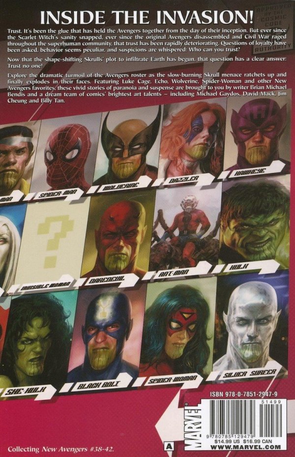 NEW AVENGERS VOL 08 SECRET INVASION PART 1 TP [STANDARD] [9780785129479] **OFERTA SPECJALNA**