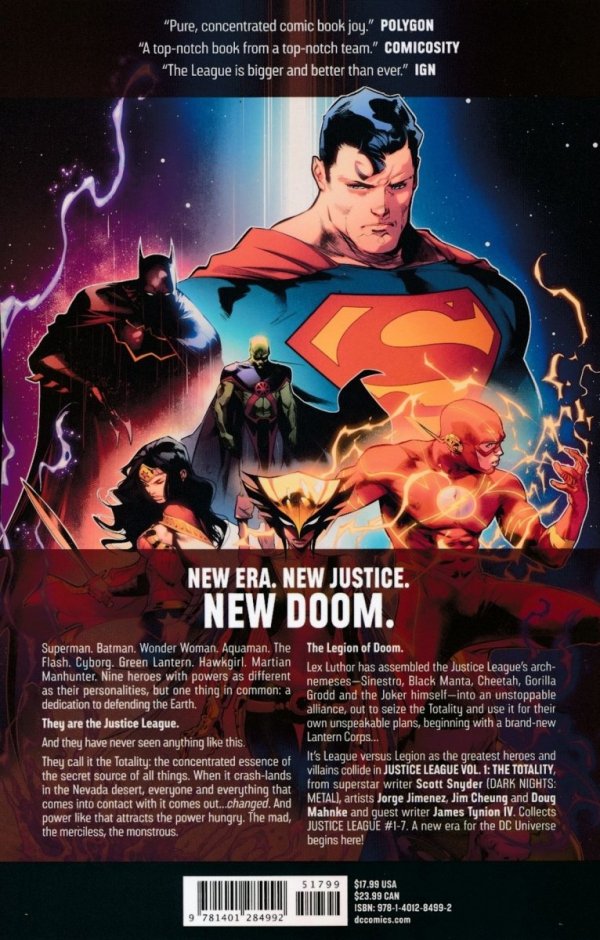 JUSTICE LEAGUE VOL 01 THE TOTALITY TP [9781401284992]