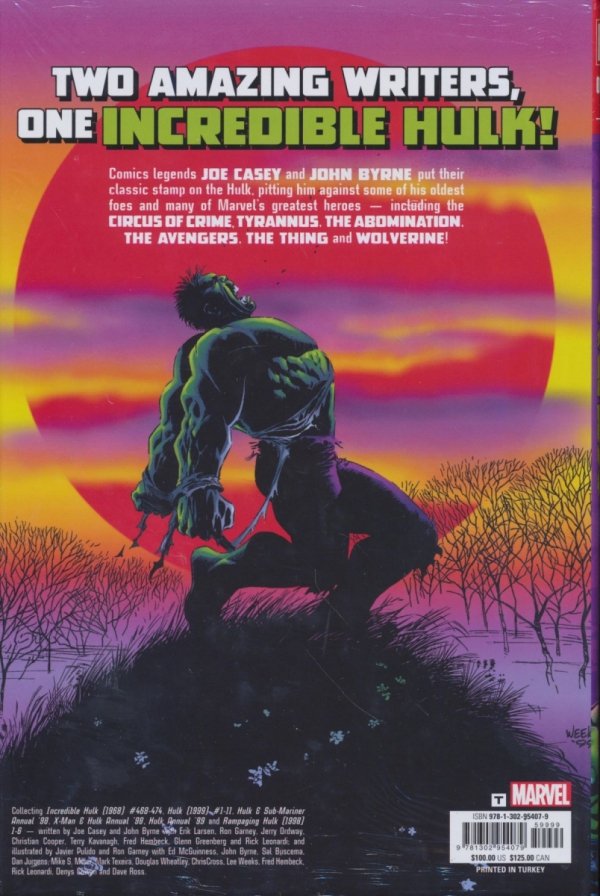 INCREDIBLE HULK BY JOHN BYRNE AND JOE CASEY OMNIBUS HC [VARIANT] [9781302954079] **promocja TOMY**