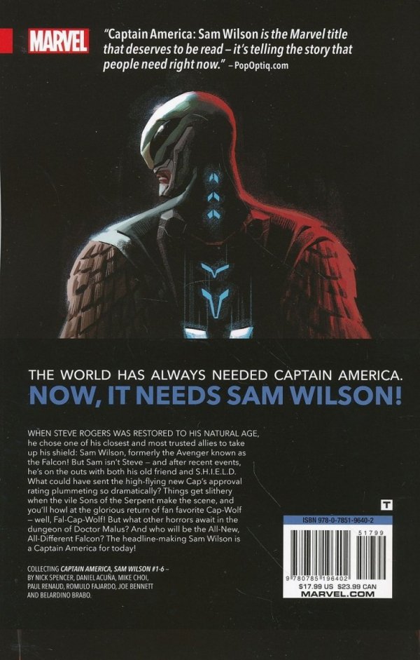 CAPTAIN AMERICA SAM WILSON VOL 01 NOT MY CAPTAIN AMERICA TP [9780785196402]