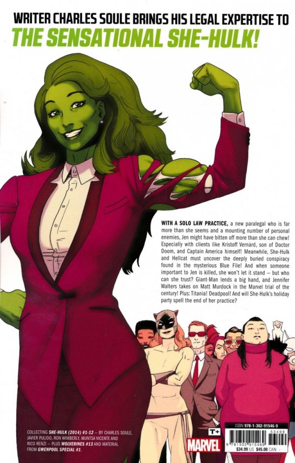 SHE-HULK BY CHARLES SOULE AND JAVIER PULIDO THE COMPLETE COLLECTION TP [9781302915469]