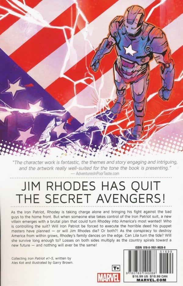 IRON PATRIOT VOL 01 UNBREAKABLE TP [9780785190288] **promocja TOMY**