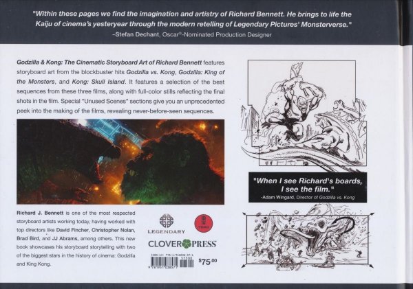 GODZILLA AND KONG CINEMATIC STORYBOARD ART OF RICHARD BENNETT HC [9781951038571]