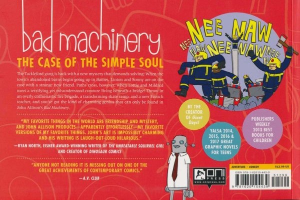 BAD MACHINERY POCKET EDITION VOL 03 THE CASE OF THE SIMPLE SOUL GN [9781620104439]