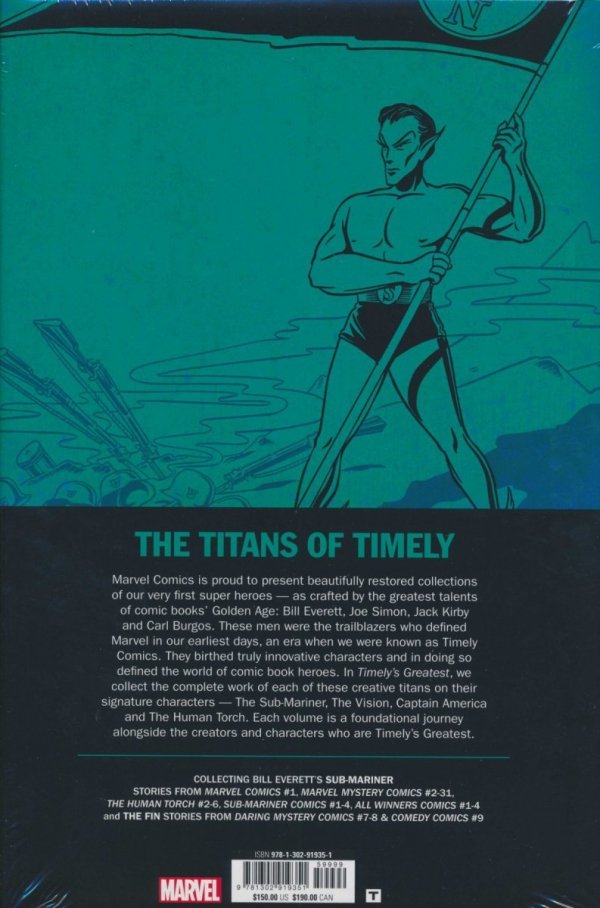 TIMELYS GREATEST THE GOLDEN AGE SUB-MARINER THE PRE-WAR YEARS OMNIBUS HC [STANDARD] [9781302919351] **promocja TOMY**