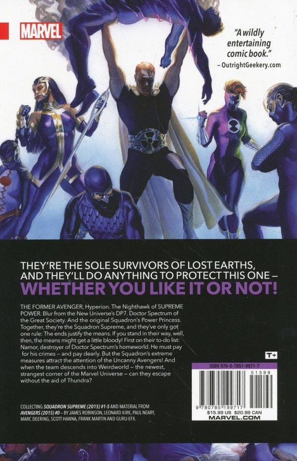 SQUADRON SUPREME VOL 01 BY ANY MEANS NECESSARY TP [9780785199717] **promocja TOMY**