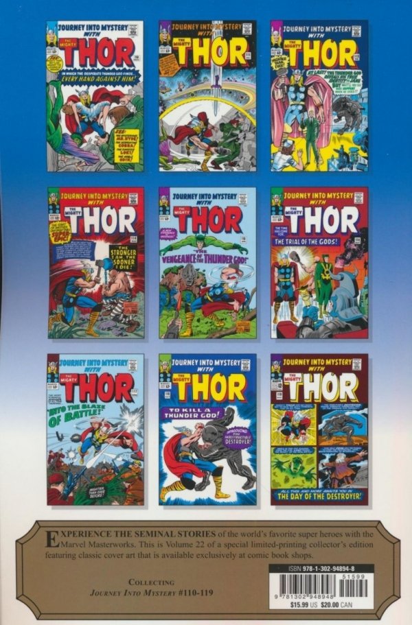 MIGHTY MARVEL MASTERWORKS THE MIGHTY THOR THE TRIAL OF THE GODS TP [VARIANT] [9781302948948] **OFERTA SPECJALNA**