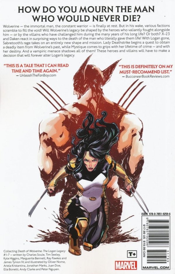 DEATH OF WOLVERINE THE LOGAN LEGACY TP [9780785192596] **promocja TOMY**