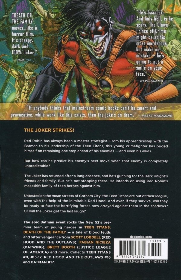 TEEN TITANS VOL 03 DEATH OF THE FAMILY TP [9781401243210] **promocja TOMY**
