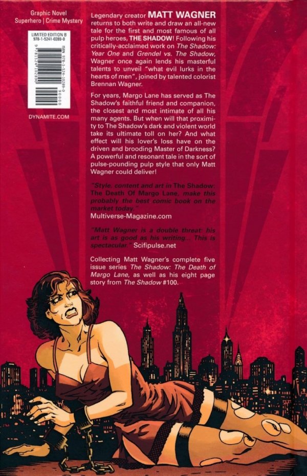 SHADOW THE DEATH OF MARGO LANE LIMITED EDITION B HC [9781524102890] **promocja TOMY**