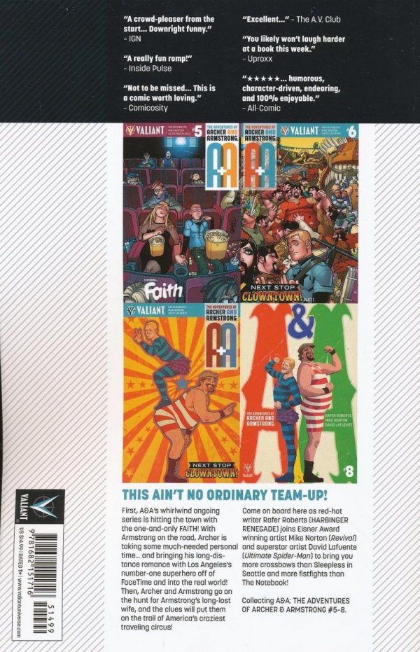 A AND A THE ADVENTURES OF ARCHER AND ARMSTRONG VOL 02 ROMANCE AND ROAD TRIPS TP [9781682151716] **promocja TOMY**