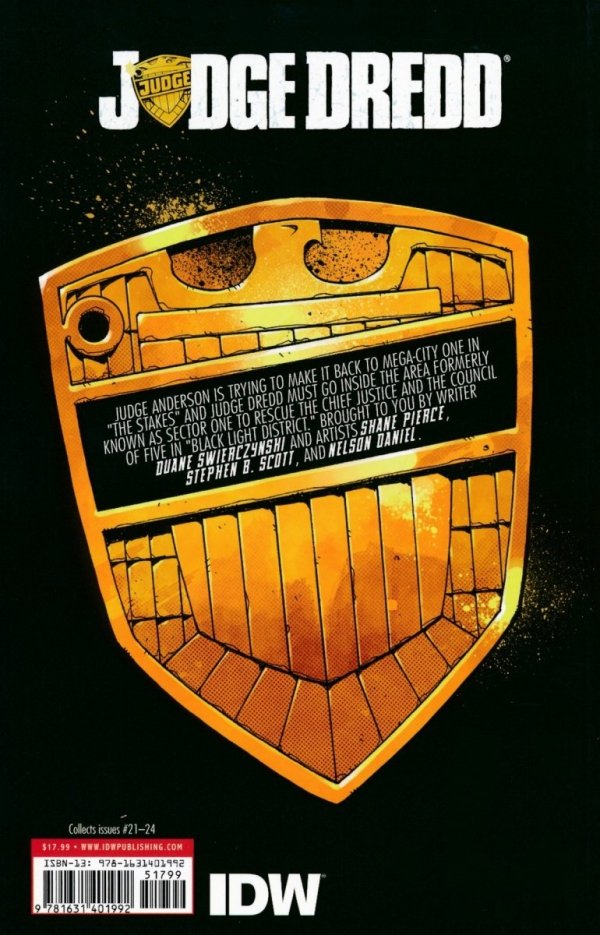 JUDGE DREDD VOL 06 BLACK LIGHT DISTRICT TP [9781631401992]
