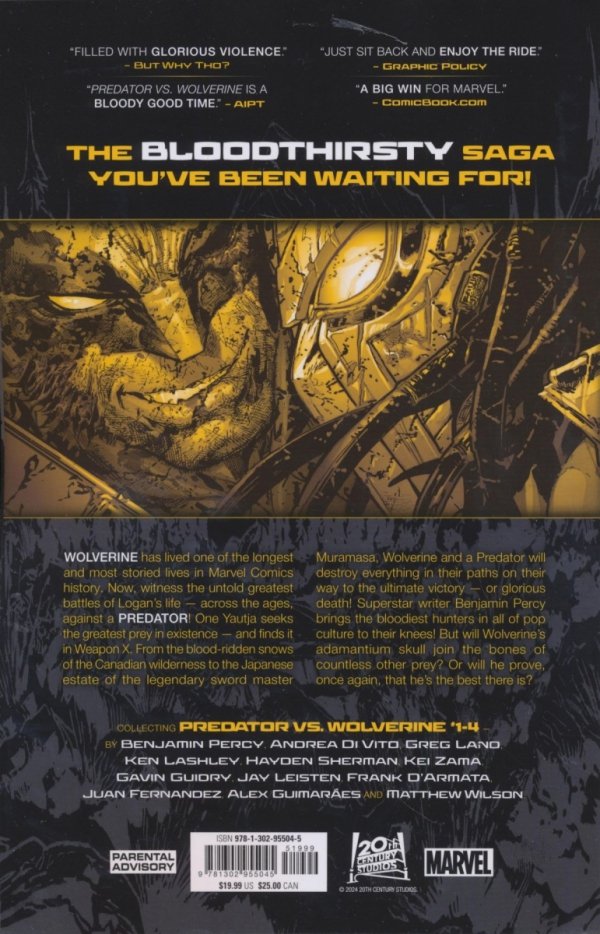 PREDATOR VERSUS WOLVERINE TP [9781302955045]