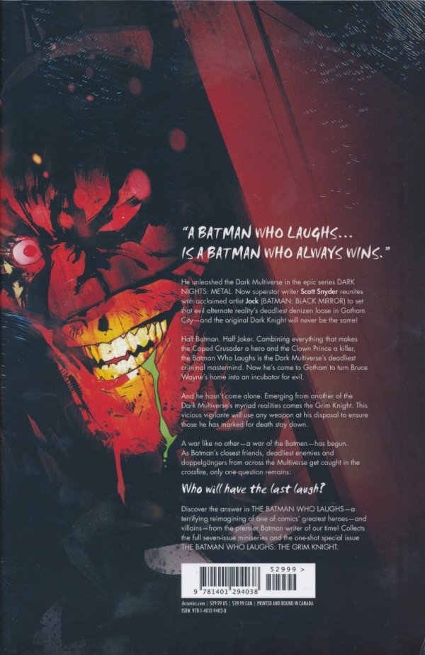 BATMAN WHO LAUGHS HC [9781401294038]