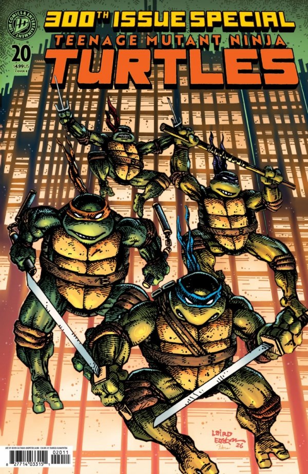 TEENAGE MUTANT NINJA TURTLES #20 300TH ISSUE SPECIAL VARIANT B EASTMAN AND LAIRD [82771403315102021]