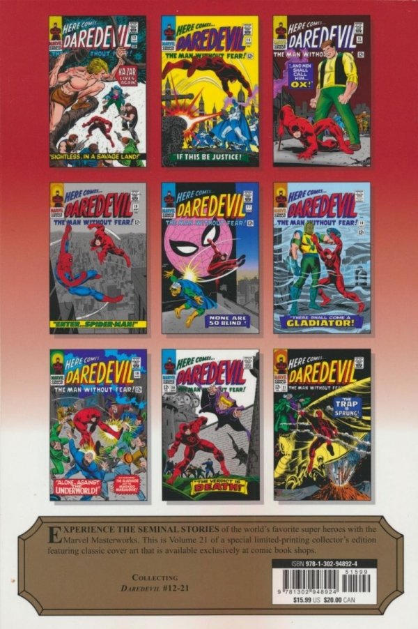 MIGHTY MARVEL MASTERWORKS DAREDEVIL ALONE AGAINST THE UNDERWORLD TP [VARIANT] [9781302948924] **promocja TOMY**