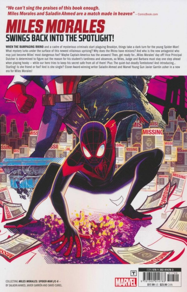 MILES MORALES VOL 01 STRAIGHT OUT OF BROOKLYN TP [9781302914783]