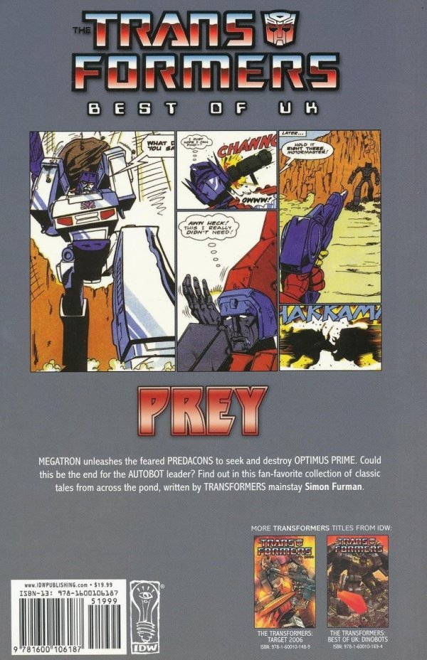 TRANSFORMERS BEST OF UK VOL 05 PREY TP [9781600106187] **OFERTA SPECJALNA**