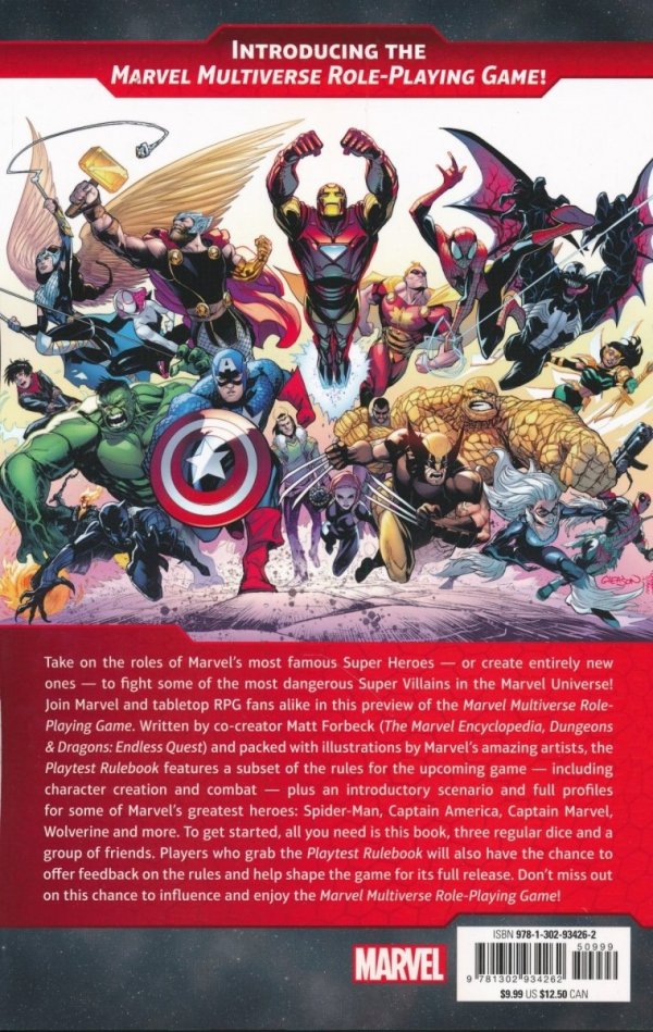 MARVEL MULTIVERSE ROLE-PLAYING GAME PLAYTEST RULEBOOK TP [VARIANT] [9781302934262]