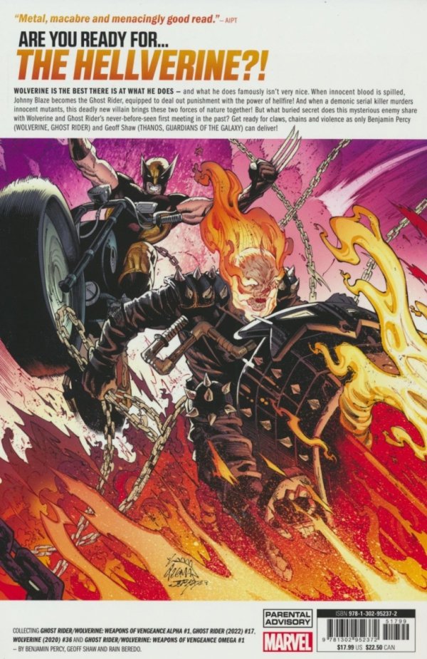 GHOST RIDER WOLVERINE WEAPONS OF VENGEANCE TP [9781302952372]