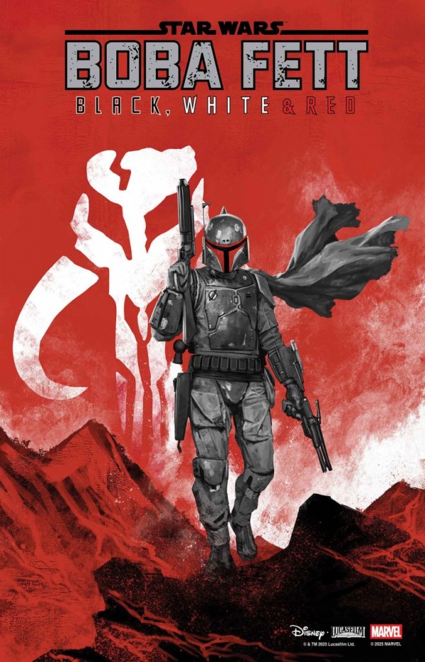 STAR WARS BOBA FETT BLACK WHITE AND RED #2 SKAN VARIANT [75960621132600221]
