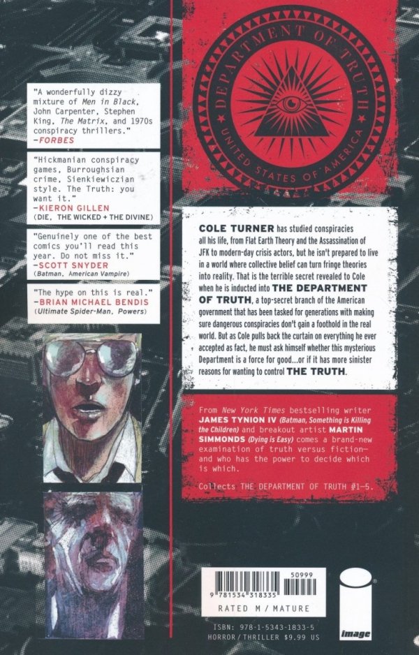 DEPARTMENT OF TRUTH VOL 01 THE END OF THE WORLDS TP [9781534318335]