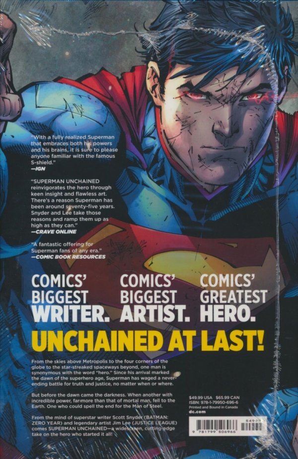SUPERMAN UNCHAINED THE DELUXE EDITION HC [VARIANT] [9781799506966] **promocja TOMY**
