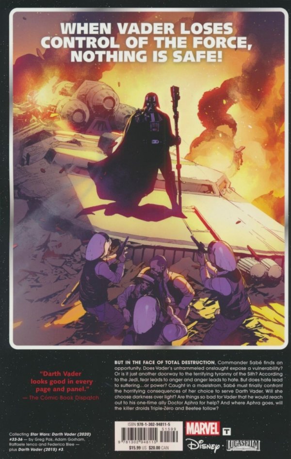 STAR WARS DARTH VADER VOL 07 UNBOUND FORCE TP [9781302948115] **promocja TOMY**