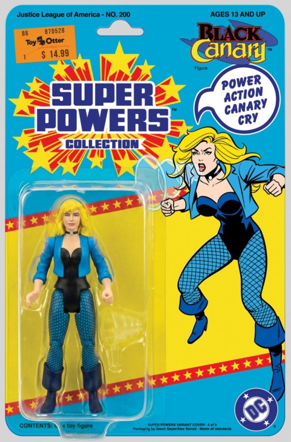 JUSTICE LEAGUE OF AMERICA #200 FACSIMILE EDITION CVR B JASON GEYER AND ALEX SAVIUK BLACK CANARY SUPER POWERS ACTION FIGURE VAR [76194139509800121]