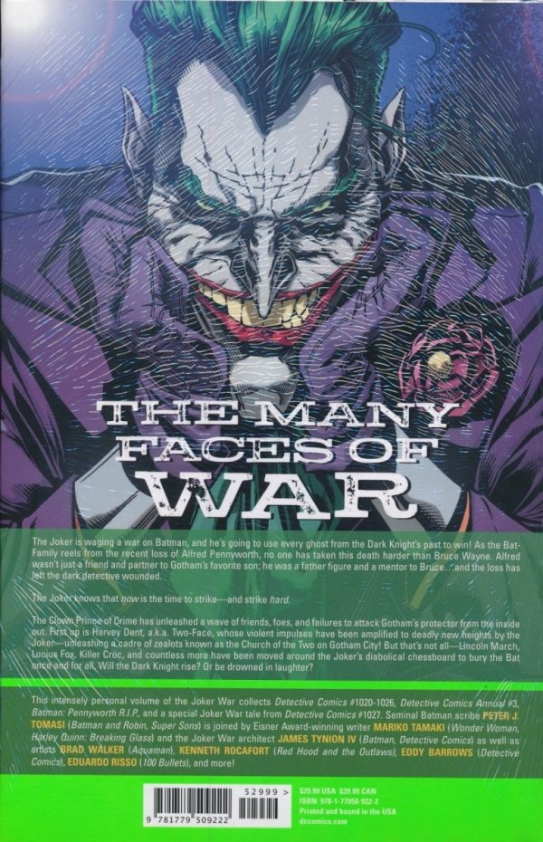 BATMAN DETECTIVE COMICS VOL 05 THE JOKER WAR HC [9781779509222]