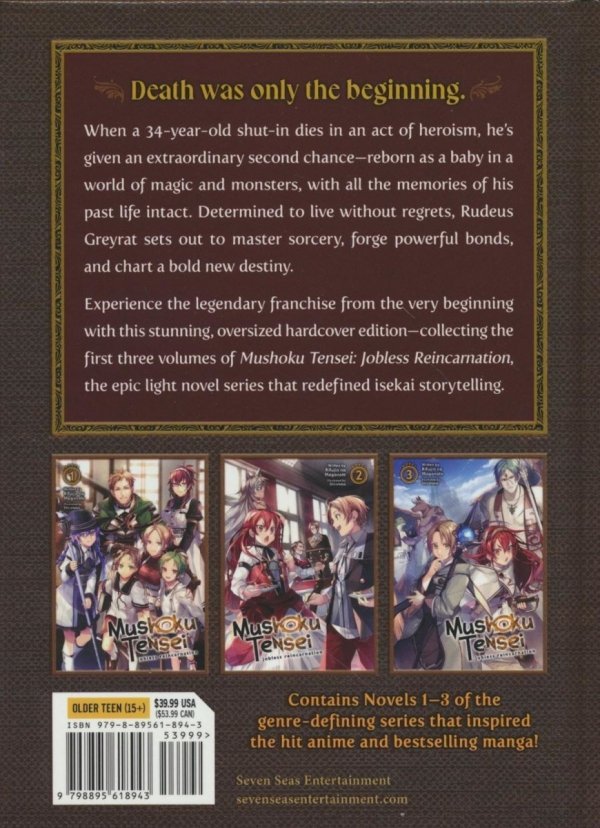 MUSHOKU TENSEI JOBLESS REINCARNATION DELUXE EDITION LIGHT NOVEL OMNIBUS VOL 01 HC [9798895618943]