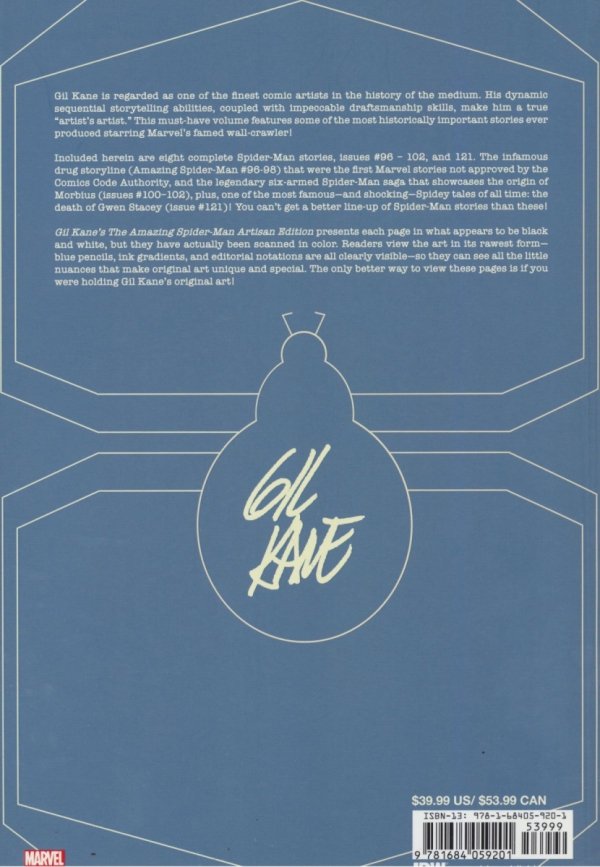 GIL KANE AMAZING SPIDER-MAN ARTISAN EDITION TP [9781684059201]