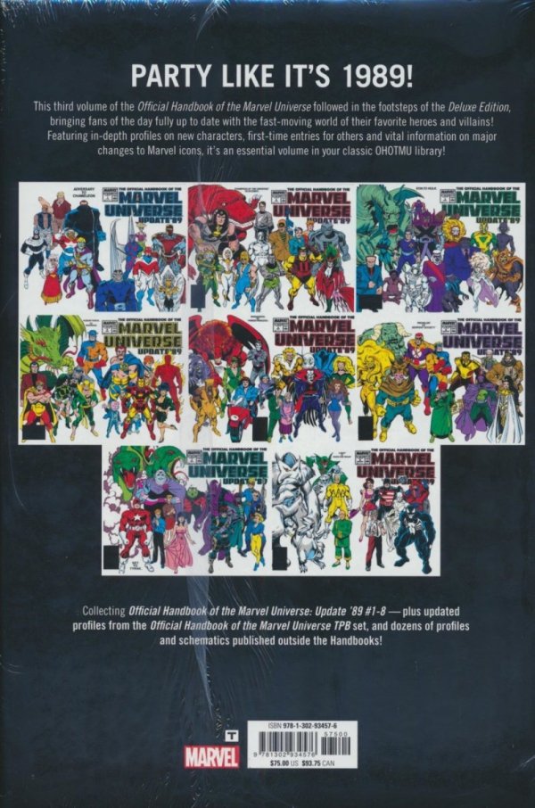 OFFICIAL HANDBOOK OF THE MARVEL UNIVERSE UPDATE 89 OMNIBUS HC [VARIANT] [9781302934576] **OFERTA SPECJALNA**
