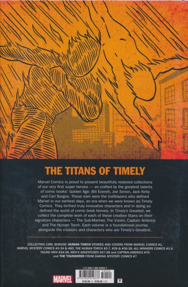 TIMELYS GREATEST THE GOLDEN AGE HUMAN TORCH OMNIBUS HC [STANDARD] [9781302919337] **OFERTA SPECJALNA**