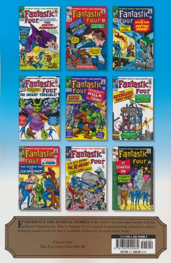 MIGHTY MARVEL MASTERWORKS THE FANTASTIC FOUR IT STARTED ON YANCY STREET TP [VARIANT] [9781302949082]