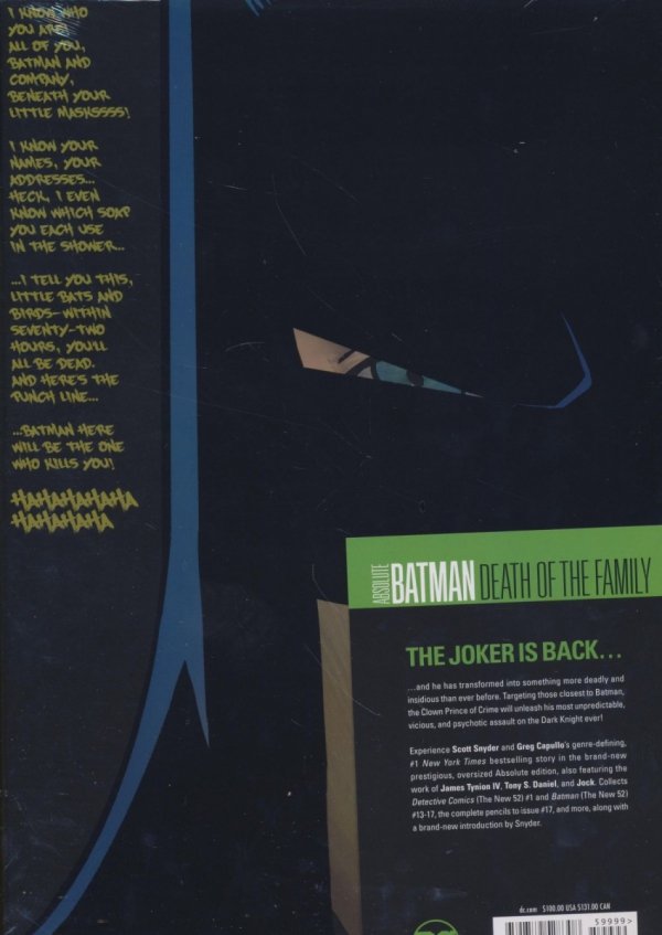 ABSOLUTE BATMAN DEATH OF THE FAMILY HC [9781779528308] **promocja TOMY**