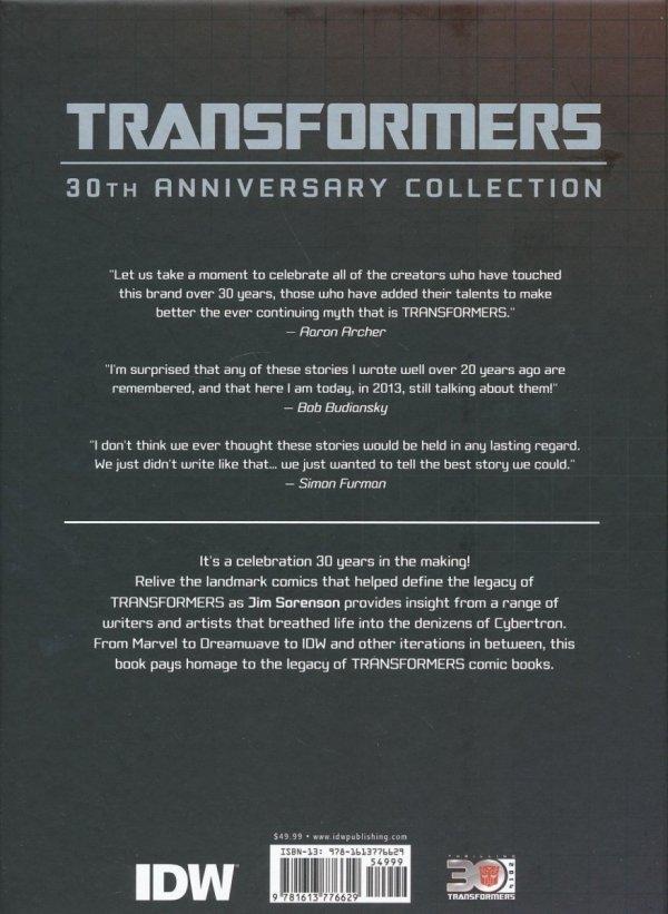 TRANSFORMERS 30TH ANNIVERSARY COLLECTION HC [9781613776629] **OFERTA SPECJALNA**