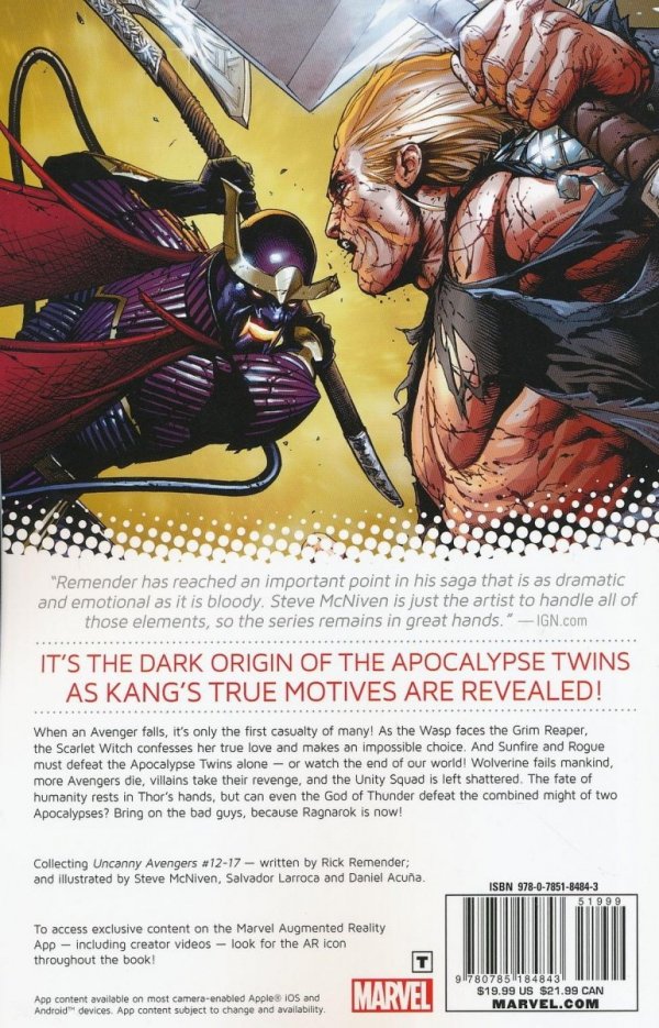 UNCANNY AVENGERS VOL 03 RAGNAROK NOW TP [9780785184843] **promocja TOMY**