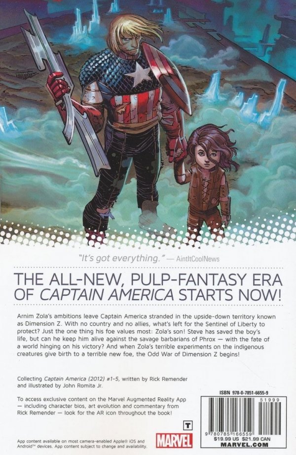 CAPTAIN AMERICA VOL 01 CASTAWAY IN DIMENSION Z PART 1 TP [9780785166559] **OFERTA SPECJALNA**